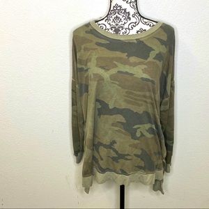 Boutique camp sweater high low